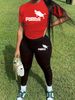 Women's Casual Loose And Fashionable Letter Pattern Print Loose T-shirt+cropped Pants Two-piece Home Sportswear Daily Wear-403_ecoleips.com
