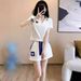 Women's Clothing Trendy Women's Slimming Tracksuit Running Set Summer Style Short Sleeved Two Piece Casual Sportswear_ecoleips.com