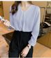 K New Retro Pullover Long-sleeved Solid Color Shirt For Women, Wrinkle-resistant, No Ironing, Simple Temperament._ecoleips.com
