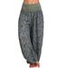 Women's Clothing Digital Printing Long Wide Leg Pants Casual Pants Harem Pants_ecoleips.com