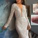 Elegant French Light Wedding Dress With Backless Design, Long Sleeves, And Small Train – Perfect For Bridal Entrance & Reception_ecoleips.com