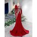 Command The Room In This Stunning Gown Elegant Red Evening Gown – Formal Banquet Dress For Hosts & Performers_ecoleips.com
