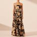 Women's Retro Print Tube Top One-Piece Swimsuit - Vintage Style Bathing Suit For Beach & Pool_ecoleips.com