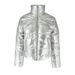 AC660 Shiny For Women 2024 Winter New Korean Style Puffer Jacket With Stand Collar Women's Cotton Coat_ecoleips.com