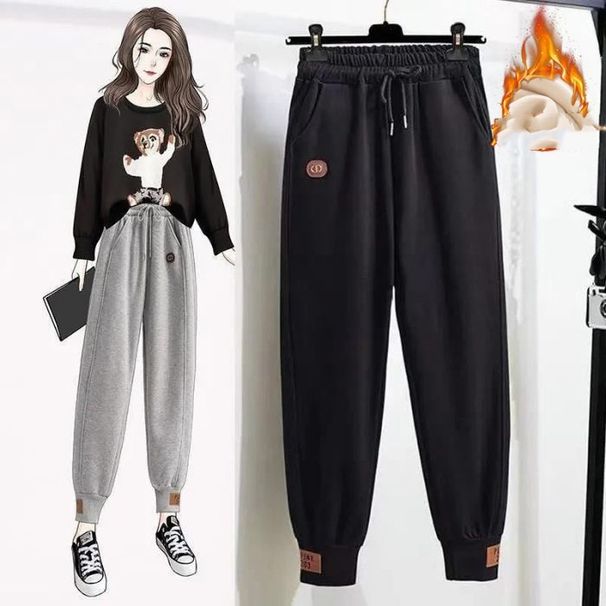 Trendy Color-Block Sweatshirt & Jogger Pants Set - Long Sleeve Layered Top With Tapered Ankle Cuffs_ecoleips.com