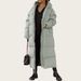 Women's Long Hooded Zip-Up Jacket – Lightweight Quilted Coat With Polyester-Cotton Blend (S-2XL)_ecoleips.com