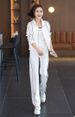 Women's Casual Sportswear Set Fashionable Cardigan Sweatshirt & Wide Leg Pants Two-Piece Autumn Outfit_ecoleips.com