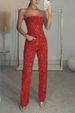 Women's Clothing Round Neck Printed Loose T Shirt Top Casual Pants Suit_ecoleips.com