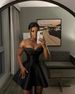 Women's solid color V-neck sexy backless long skirt dress for women_ecoleips.com