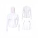 Women's Slim Fit Outerwear Three Piece Set With Hooded Skirt And Gold Jacket In Stock Sports Running Yoga Clothing_ecoleips.com