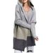 Oversized Hooded Cardigan – Longline Color-Block Sweater Coat (Green/Pink/Sky Blue, S/M/L/XL,Workwear Style)_ecoleips.com
