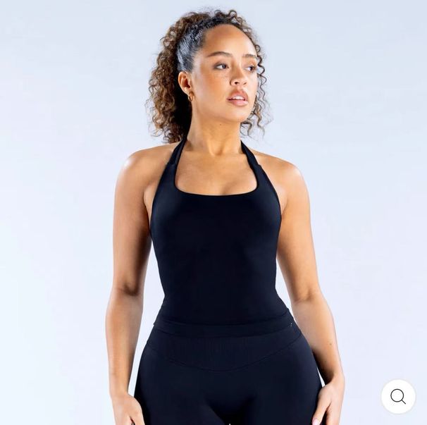 Women's Seamless Halter Neck Sports Bra Fitness Yoga Vest With Breast Pads Slimming High Elasticity Knitted Underwear Polyester_ecoleips.com