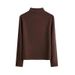 The Maillard Style Autumn And Winter Innerwear Warm German Velvet Semi-High-Neck Long-Sleeved T-Shirt Women's Base Layer_ecoleips.com