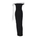 European And American Women's Fashion 2024 Autumn/Winter New Style Fashionable Sexy Off-Shoulder Ribbon Slim Fit Elegant_ecoleips.com