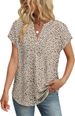 WIHOLL Womens Summer Tops V Neck T Shirts Cap Sleeve Business Casual Outfits Loose Fit Beach Vacation Clothes Basic Tees_ecoleips.com