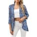 Women's Printed Knit Cardigan Lightweight Boho Chic Floral Solid Color 3/4 Sleeve Cover-Up Spring Summer Layering Essential_ecoleips.com