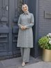 Modest Set Modest Muslim Women's Outfit – Printed Loose Tunic & Wide Leg Pants Set Cotton Blend Hijab-Friendly Lounge Wear For Home & Office_ecoleips.com