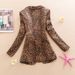 Animal Print Blazer Jacket For Women - Slim Fit Long Sleeve Single-Button Office Coat With V-Neck (Sizes M-XXXXL)_ecoleips.com