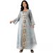 Women's Clothing Modest Abaya Dress Elegant Plus Size Muslim Abaya Dress Dubai African Long Maxi Dress Loose Flowy Evening Gown Cotton Linen Blend_ecoleips.com
