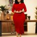 Women's Clothing Women's Spring Fashion Long Sleeve Top Lace Hip Skirt Two Piece Suit_ecoleips.com