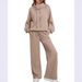 Effortless Chic Lounge Set – High-Neck Pullover & Wide-Leg Pants (S-5XL, 11 Colors, Breathable Polyester-Spandex Blend)_ecoleips.com