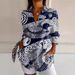 Cross-border European And American 2025 New Product Long-sleeve Cardigan 7 Buttons, Hawaiian Style Women's Loose-fitting_ecoleips.com
