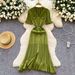 Elegant Fishtail Sweater Dress American Style Long Slim Fit Knitted Women's Clothing High Quality_ecoleips.com