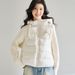 girl 25 Winter New Knitted Patchwork Korean Fashion Hooded Trendy Cotton Jacket For Women Short Style 22699_ecoleips.com