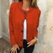 Aria Basics Aria Basics 2025 Cross-Border European And American Independent Station Autumn Winter New Striped Loose Round Neck Button Long_ecoleips.com