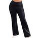 Women's Clothing Summer Casual Versatile Design Yoga Wide Leg Sports V Waist Slim Flared Trousers_ecoleips.com
