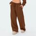 Women's Casual Loose Sports Sweatpants Mid Waist Full Length Polyester Spring Autumn Fashion_ecoleips.com