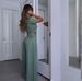 Women's Clothing Summer Round Neck Solid Color Sexy Wide Leg Pants Fashion Casual Suit_ecoleips.com
