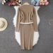 Elegant Knit Vest Dress Two-Piece Set For Women - Slim Fit Cardigan & Skirt Outfit_ecoleips.com