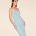 Women's Clothing Denim Slip Dress Long Bodycon Pencil Dress With Side Slit And Adjustable Spaghetti Straps_ecoleips.com