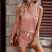 2025 Spring Autumn New European And American Cross-Border Women's Solid Color Round Neck Shorts Set_ecoleips.com