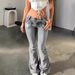 Women's Clothing Low-Rise Stretch Flare Jeans For Women – Sexy Vintage Denim (XS-XL, Light Wash To Black)_ecoleips.com