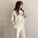 Women's Clothing Early Spring Lazy Loose Sweater High Waist Cover Meat Casual Wide Leg Pants Suit For Women_ecoleips.com