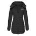 Women's Winter Longline Hooded Coat With Print, Slim Fit Cotton Jacket, Warm & Stylish Outerwear For Cold Weather_ecoleips.com