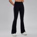 High-Waisted Slimming Striped Yoga Pants For Women Sexy Sports Fitness Trousers Tight Fitting Slightly Flared New Nude Feel_ecoleips.com