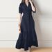 2025 Elegant Button Lace-up Party Dress Women Fashion Lapel Collar Pleated Shirt Dress Casual Long Sleeve Solid Loose Long Dress_ecoleips.com