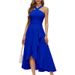 2026 New Halter Neck Ruffle Hem Women Formal Dress_ecoleips.com