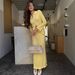 Women's Ruffled POLO Collar Long Sleeved Cardigan And Skirt Set European American Style Knit Sweater Set for Autumn Winter_ecoleips.com