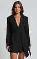 Women’s Clothing suit skirt ins new lace up slim fitting top long sleeved candy colored mid length coat for women_ecoleips.com