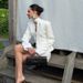 Commuter Fashion Skirt Set Autumn New Scarf V-neck Long-sleeved Waist Suit Jacket Hip Skirt Two-piece Set_ecoleips.com