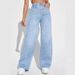 Women's Clothing Jeans High Waist Slim Straight Denim Trousers_ecoleips.com