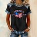 Women's 3D Printed Short Sleeve T-Shirt Waffle-Knit Retro Streetwear Soft And Breathable Top in 5 Colors Size S-5XL_ecoleips.com