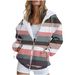 Women's 3D Print Zip-Up Hoodie Oversized Casual Sweatshirt Streetwear Fashion Pullover Long Sleeve Comfortable Fall Outerwear (European Sizing)_ecoleips.com