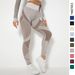 Women's Clothing Seamless Knitted Sexy Striped Moisture Yoga Pants Sports Running Fitness Pants For Women_ecoleips.com