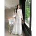Ethereal Fairycore Dress For Women – Elegant Flowy Summer Dress In White/Black/Khaki (S-L)_ecoleips.com