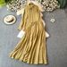 Elegant Women's Two-Piece Set Loose Long Sleeve Blouse High-Waist Slimming Midi Skirt Office Casual Wear 3D Pattern Stretch Comfort_ecoleips.com